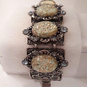 Vintage Mid Century Chunky Blue Bracelet